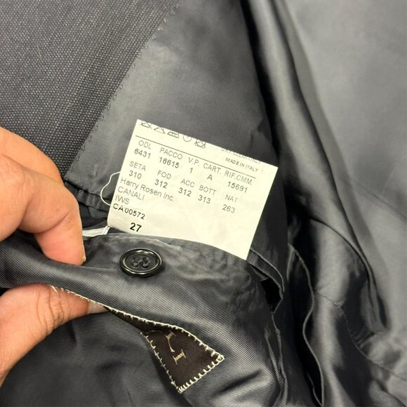 Canali Suit Made in Italy Grey Birdseye Wool 2pc 42 L 36x31 - Picture 12 of 16